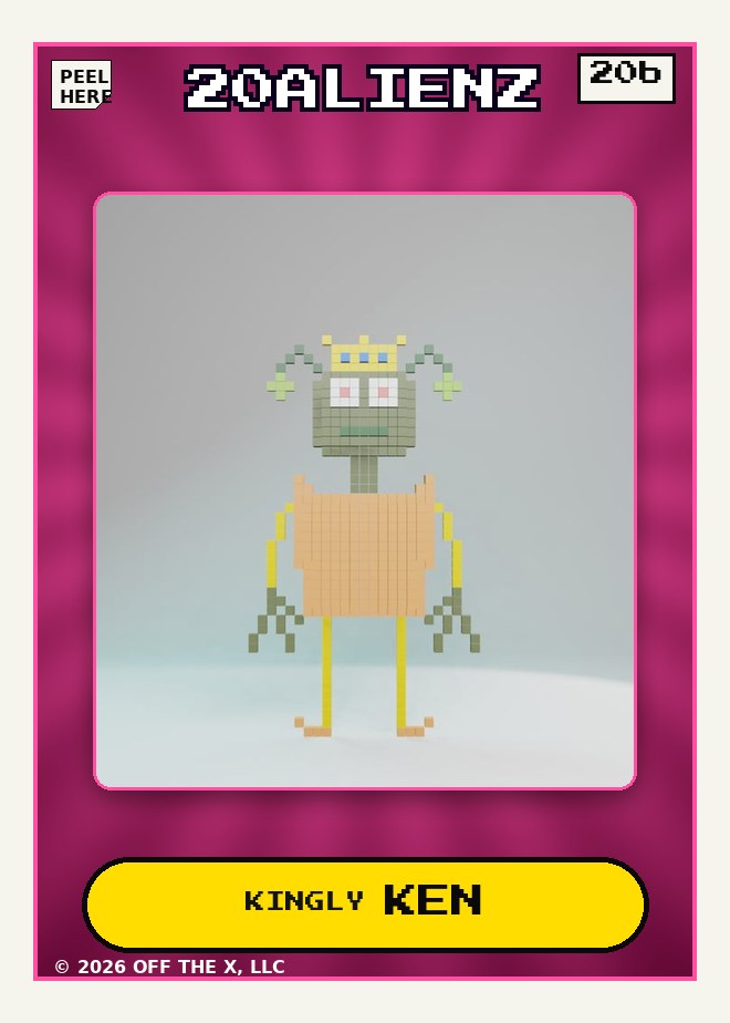 Kingly Ken trading card — 20ALIENZ Fortnite game