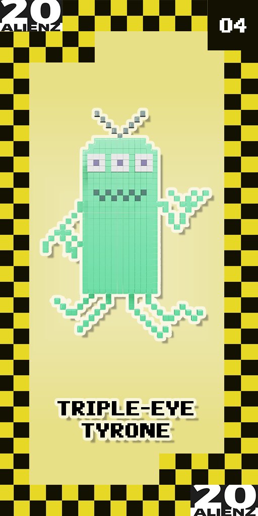 20ALIENZ collectible trading card